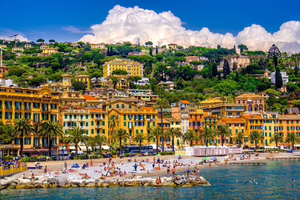 santa margherita ligure beach italian riviera liguria italy